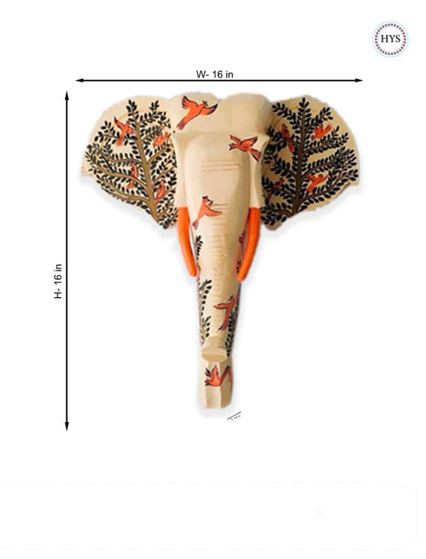 Elephant Head Wall Hanging.
Woodcarved ,beautifully Handpainted .handmade