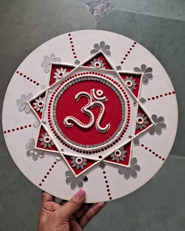 Omm Handpainted Lippan Art Wall Hanging 